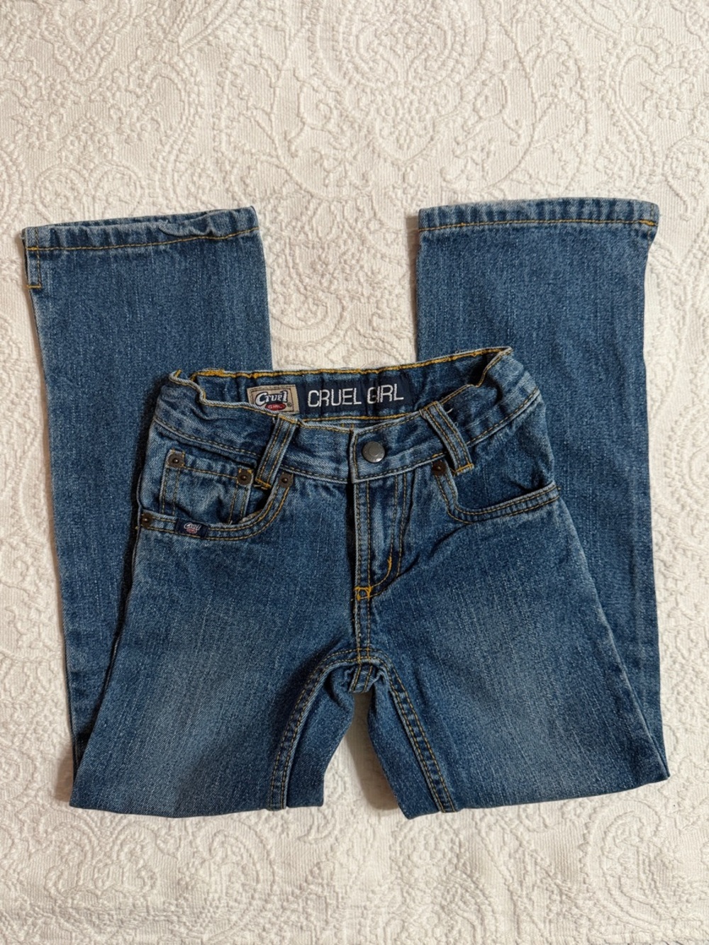 Girls Size 5S Slim Cruel Girl Denim Jeans Straight Leg
